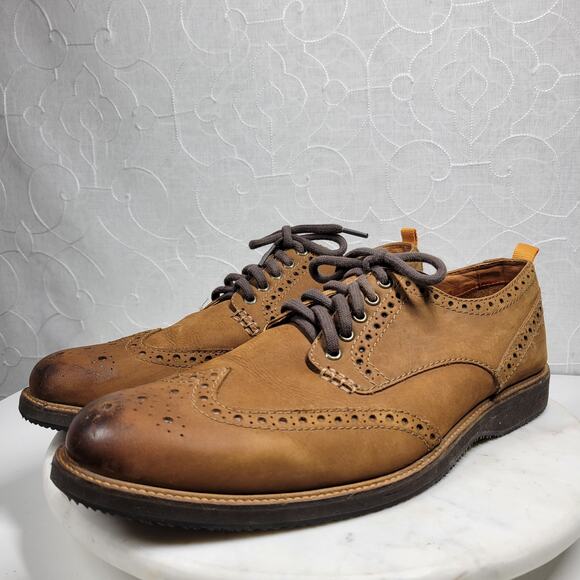 Tommy Bahama Elliott Wingtip Shoes Mens 13 Brown Leather Lace Up Dress Footwear main image 4